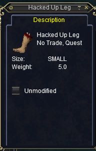 hacked leg
