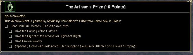 artisian prize achievement